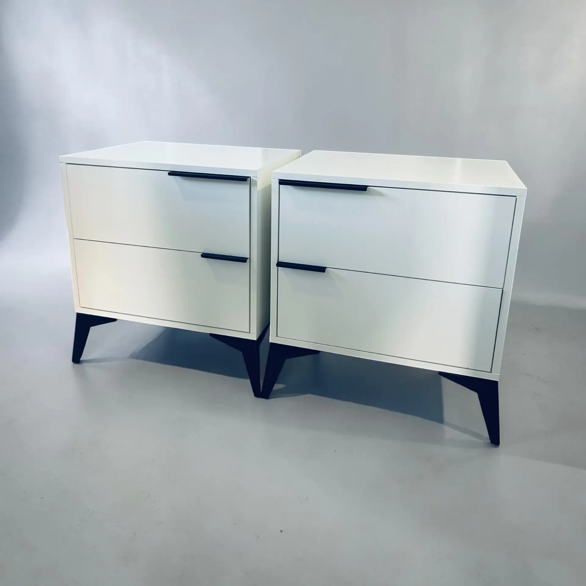 White Pedestals - Black Accessories